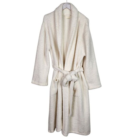 Barefoot Dreams Other - BAREFOOT DREAMS Robe Womens 2 White Cream CozyChic Adult Robe Long Length